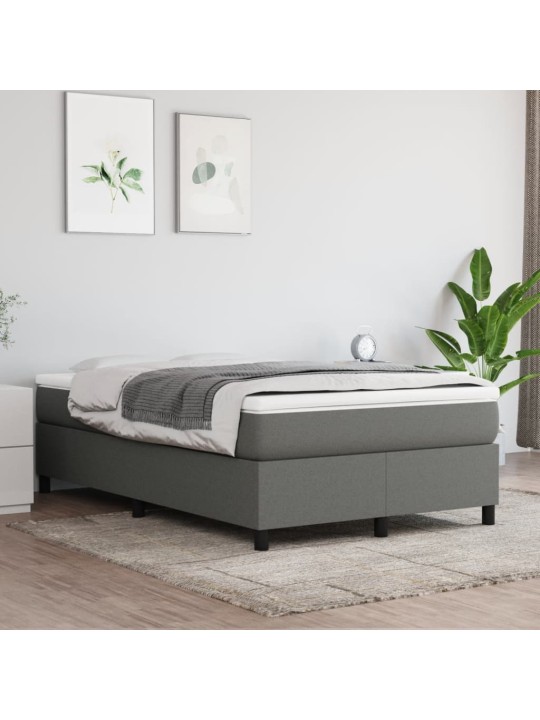 Box spring postel s matrací tmavě šedá 120x190 cm textil
