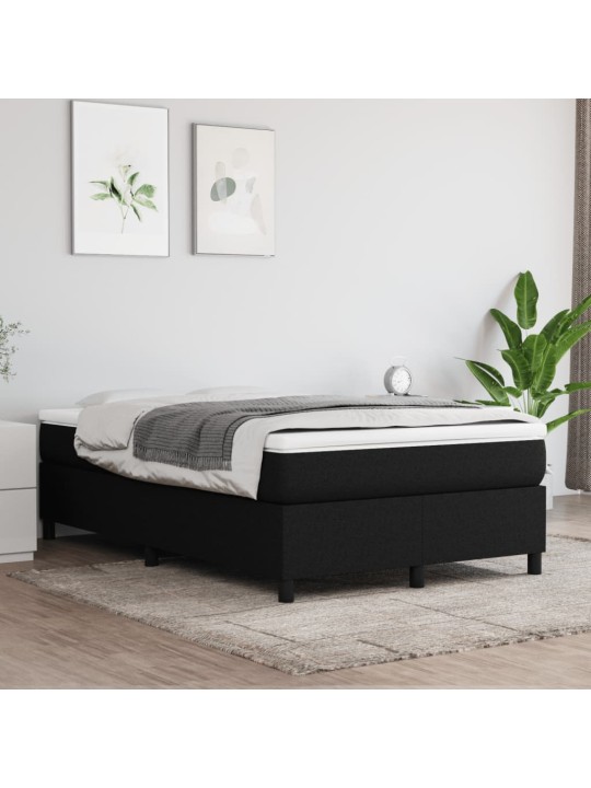 Box spring postel s matrací černá 120x190 cm textil