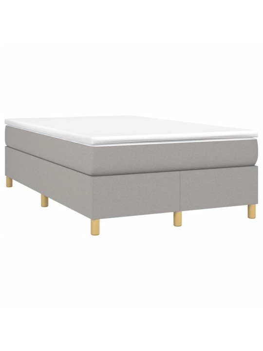 Box spring postel s matrací světle šedá 120x190 cm textil