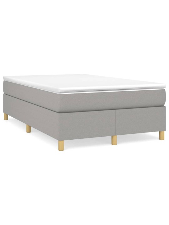 Box spring postel s matrací světle šedá 120x190 cm textil