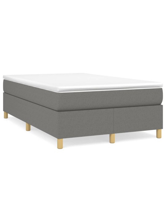 Box spring postel s matrací tmavě šedá 120x190 cm textil