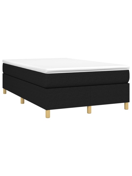 Box spring postel s matrací černá 120x190 cm textil