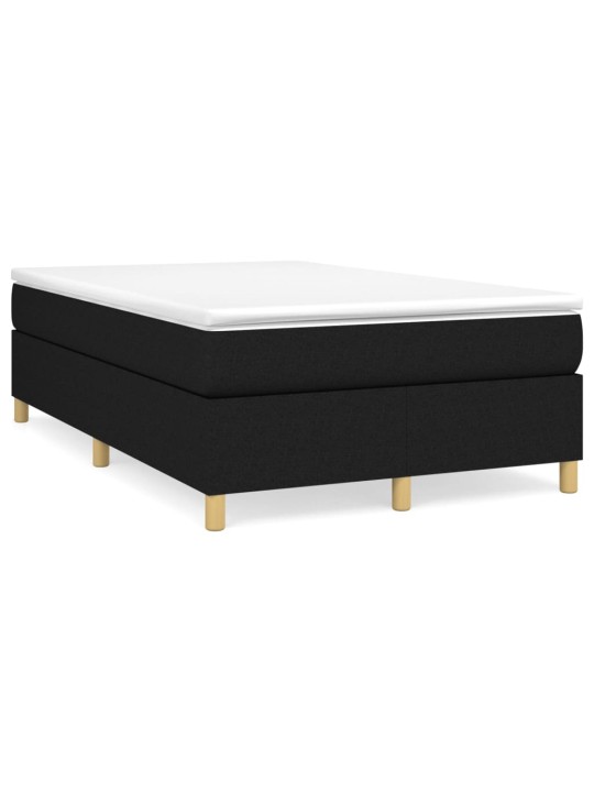 Box spring postel s matrací černá 120x190 cm textil