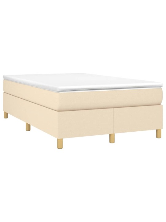Box spring postel s matrací krémová 120x190 cm textil