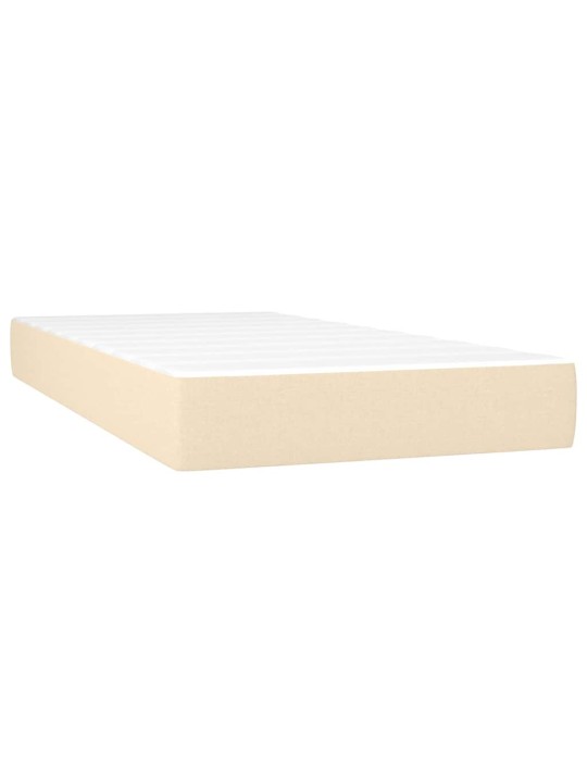 Box spring postel s matrací krémová 120x190 cm textil