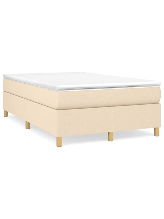 Box spring postel s matrací krémová 120x190 cm textil