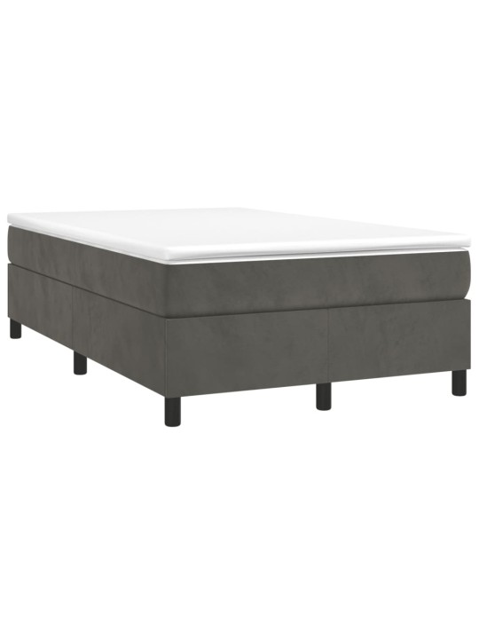 Box spring postel s matrací tmavě šedý 120x190 cm samet