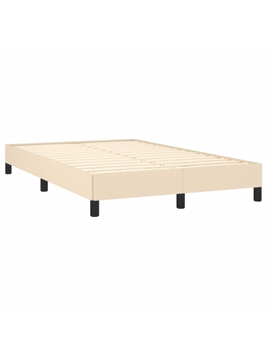 Box spring postel s matrací krémová 120x190 cm textil