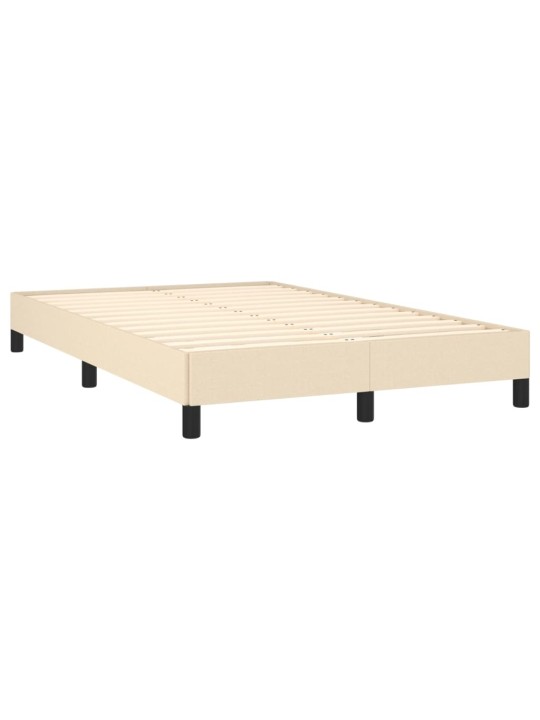 Box spring postel s matrací krémová 120x190 cm textil