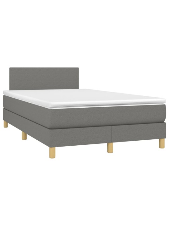 Box spring postel s matrací tmavě šedá 120x190 cm textil