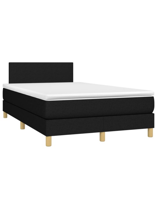 Box spring postel s matrací černá 120x190 cm textil