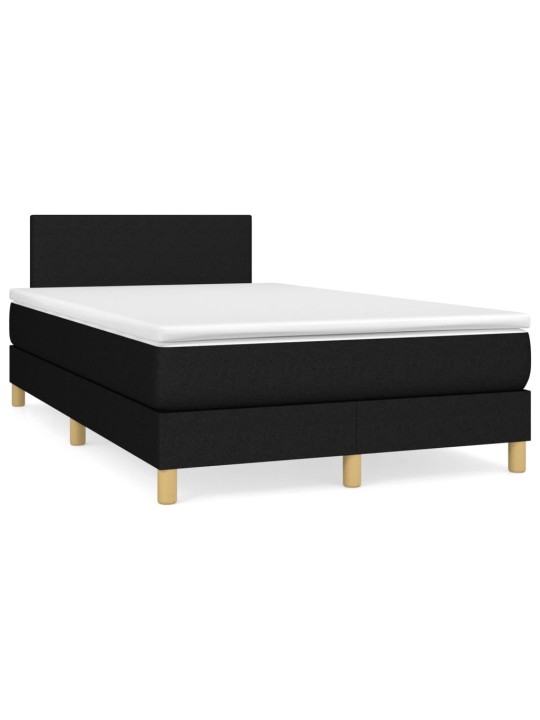 Box spring postel s matrací černá 120x190 cm textil