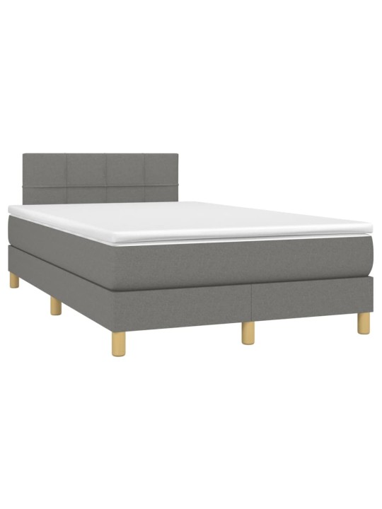 Box spring postel s matrací tmavě šedá 120x190 cm textil