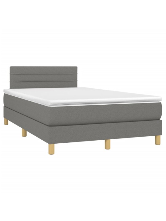 Box spring postel s matrací tmavě šedá 120x190 cm textil