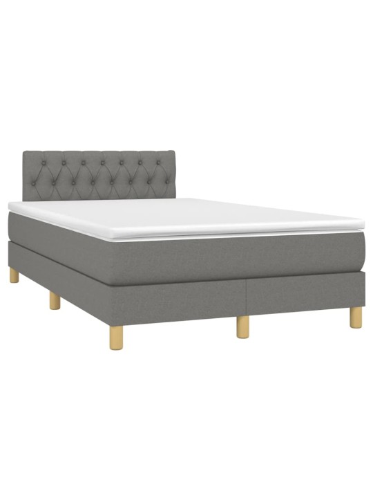 Box spring postel s matrací tmavě šedá 120x190 cm textil