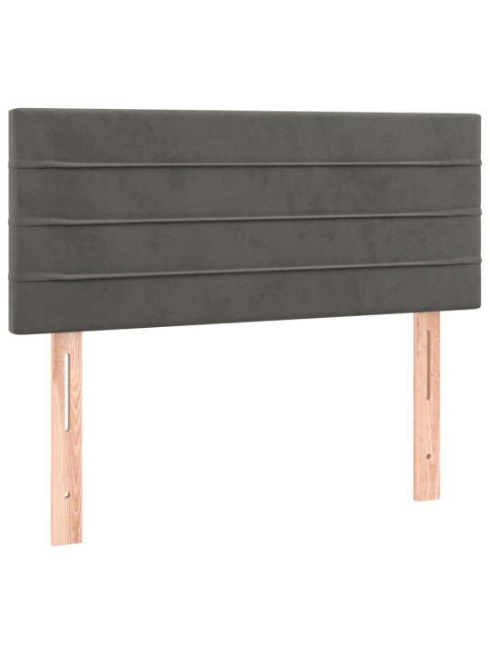 Box spring postel s matrací tmavě šedý 120x190 cm samet