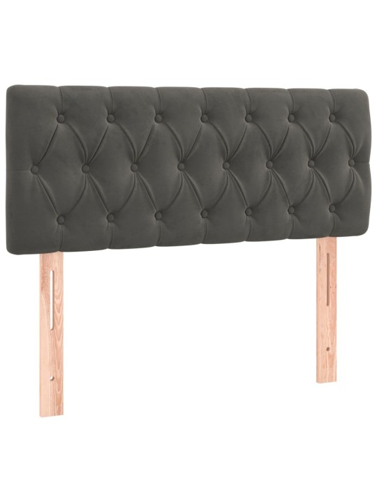 Box spring postel s matrací tmavě šedý 120x190 cm samet
