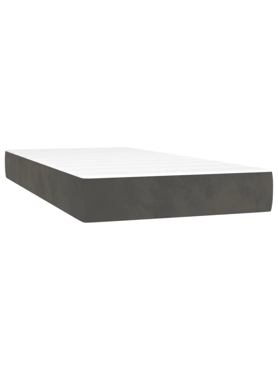 Box spring postel s matrací tmavě šedý 120x190 cm samet