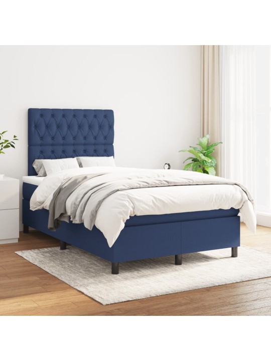 Box spring postel s matrací černá 120x190 cm textil