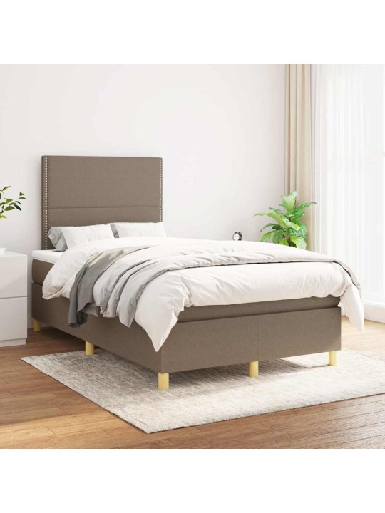 Box spring postel s matrací taupe 120x190 cm textil