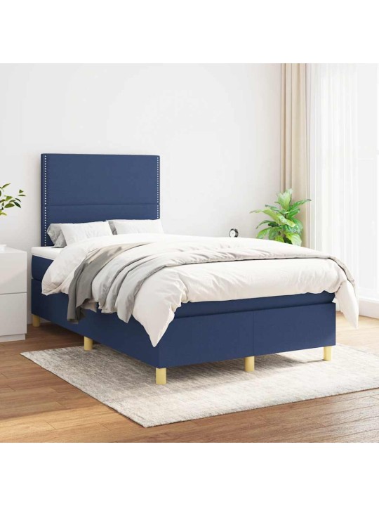 Box spring postel s matrací černá 120x190 cm textil