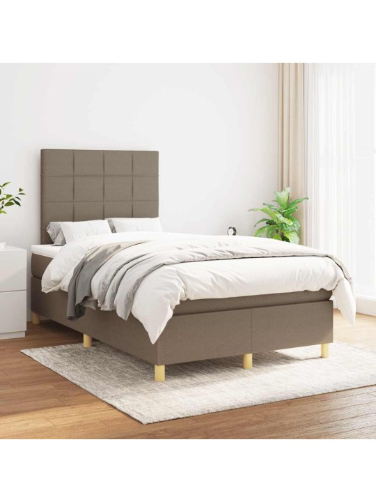 Box spring postel s matrací taupe 120x190 cm textil