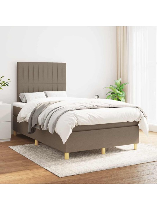 Box spring postel s matrací taupe 120x190 cm textil
