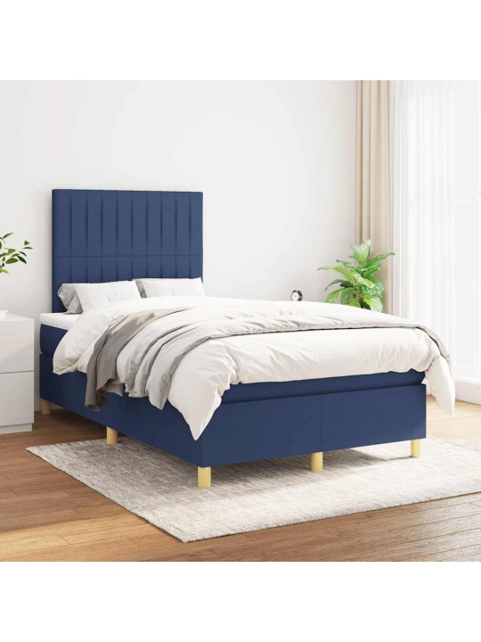 Box spring postel s matrací černá 120x190 cm textil