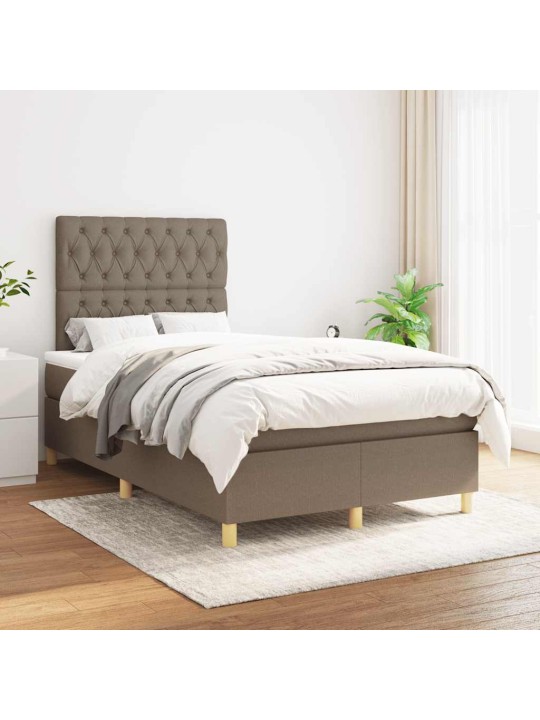 Box spring postel s matrací taupe 120x190 cm textil