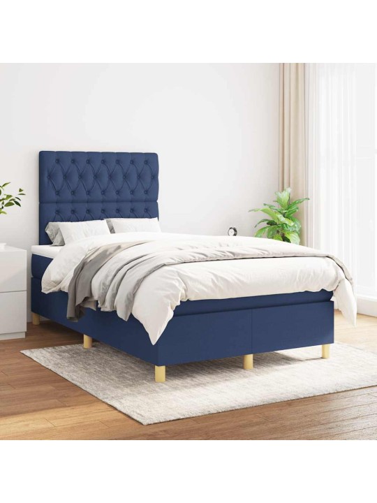 Box spring postel s matrací černá 120x190 cm textil