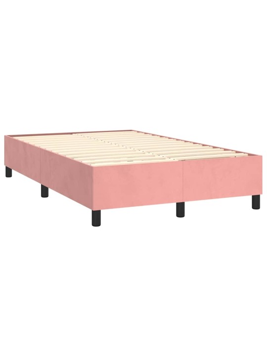 Box spring postel s matrací růžová 120x190 cm samet