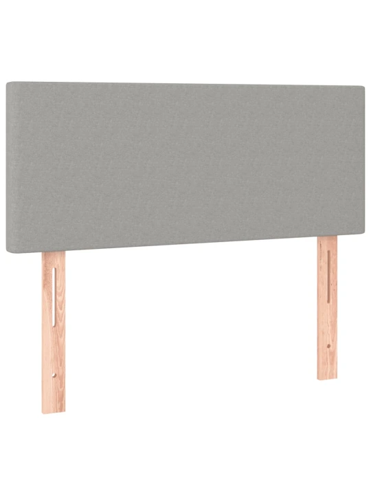 Box spring postel s matrací a LED světle šedá 120x190 cm textil