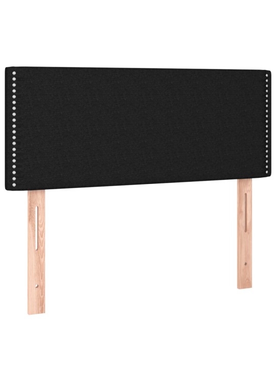 Box spring postel s matrací a LED černá 120x190 cm textil