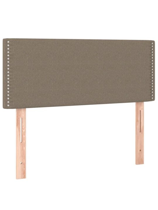 Box spring postel s matrací a led taupe 120x190 cm textil