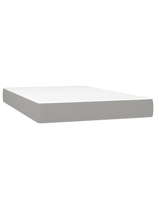 Box spring postel s matrací a LED světle šedá 120x190 cm textil