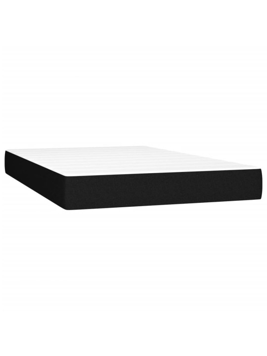 Box spring postel s matrací a LED černá 120x190 cm textil