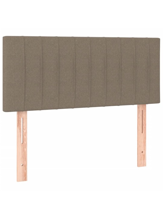 Box spring postel s matrací a led taupe 120x190 cm textil