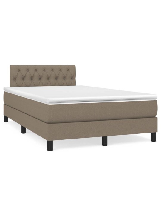 Box spring postel s matrací a led taupe 120x190 cm textil