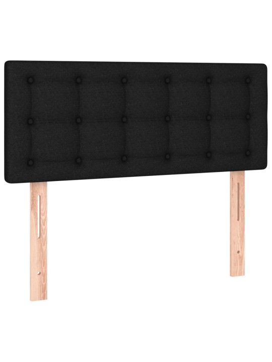 Box spring postel s matrací a LED černá 120x190 cm textil
