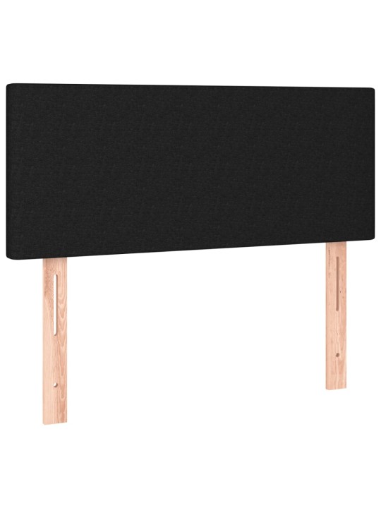 Box spring postel s matrací a LED černá 120x190 cm textil