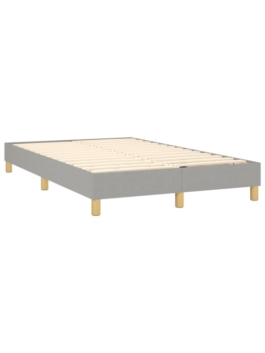 Box spring postel s matrací a LED světle šedá 120x190 cm textil