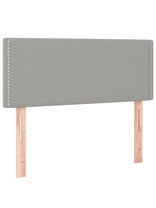 Box spring postel s matrací a LED světle šedá 120x190 cm textil