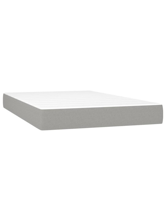 Box spring postel s matrací a LED světle šedá 120x190 cm textil