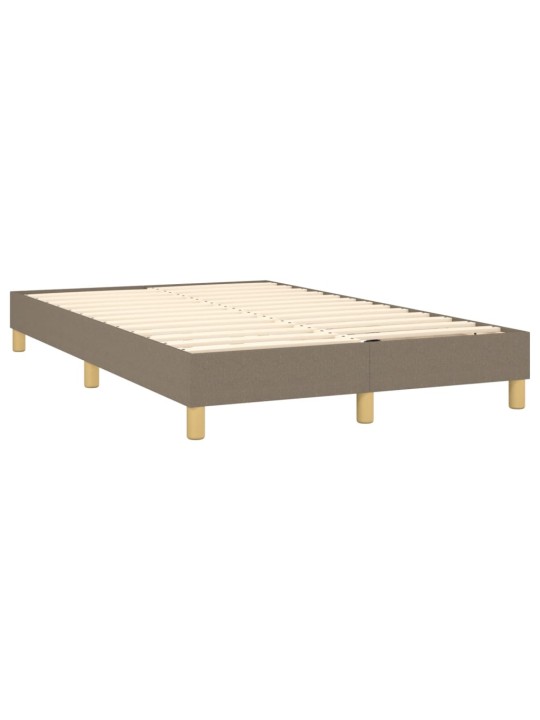 Box spring postel s matrací a led taupe 120x190 cm textil