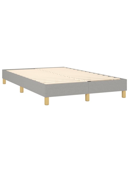 Box spring postel s matrací a LED světle šedá 120x190 cm textil