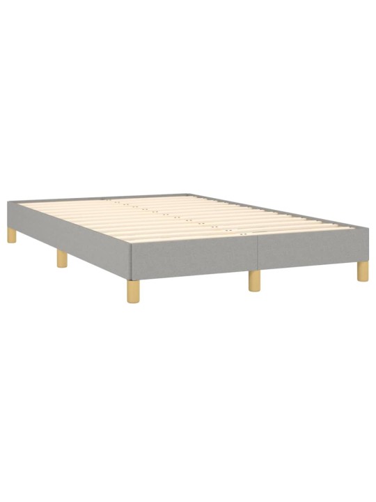 Box spring postel s matrací a LED světle šedá 120x190 cm textil