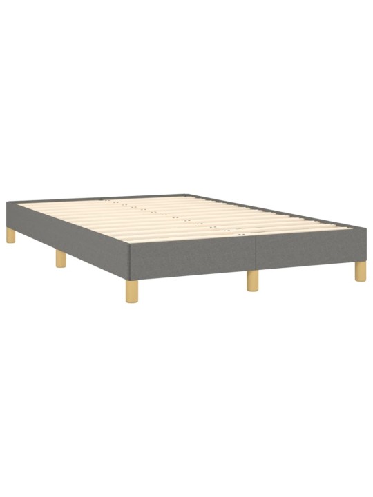 Box spring postel s matrací a LED tmavě šedá 120x190 cm textil