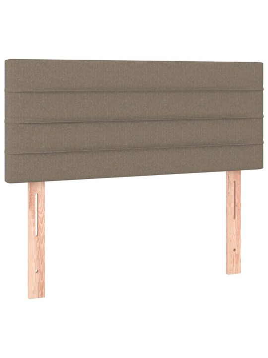 Box spring postel s matrací a led taupe 120x190 cm textil