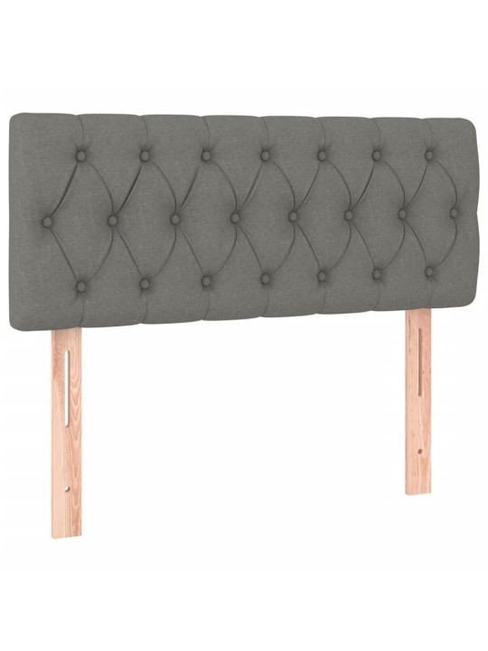 Box spring postel s matrací a LED tmavě šedá 120x190 cm textil
