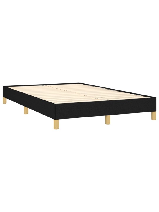 Box spring postel s matrací a LED černá 120x190 cm textil